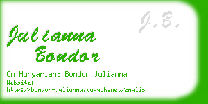 julianna bondor business card